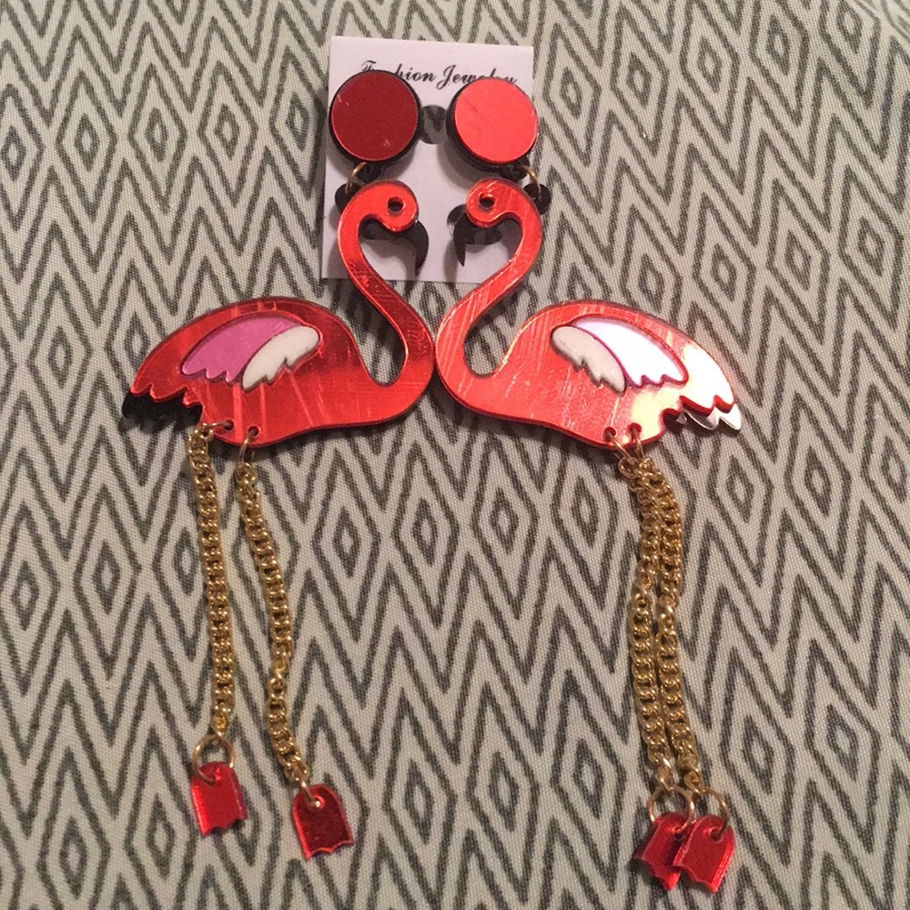 Flamingo earrings